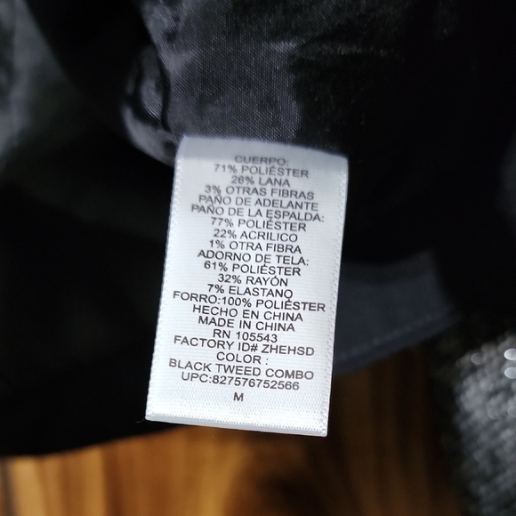 Narciso Rodriguez Tweed Blazer - Black and Silver - Picture 8 of 8